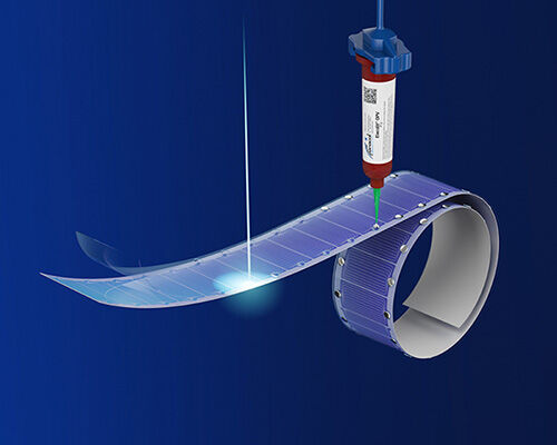 Conductive glue for flex solar cells