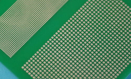 electrically conductive adhesive from Panacol printed on PCB circuit board using screen printing
