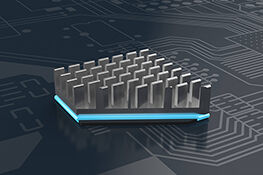 heat conductive adhesive from Panacol on PCB heat sink