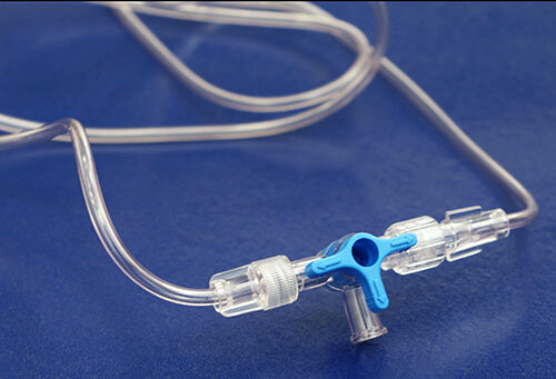 Bonding with plastic adhesive Vitralit® UV 4050 LV from Panacol of a hose connector with hose in medical technology